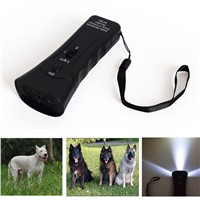 Portable Multi-function Ultrasonic Dog Cat Chaser Pet Training LED Flashlight Plastic Stop Aminal Attacks Deterrent Repeller-M25