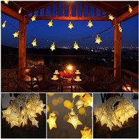 20 Leds  DIY Party Decoration 2 Meters String Lights with Stars Romantic Wedding Decorative  Halloween String Lights Warm White