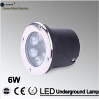 6W LED underground light ,120mm 85-265Vac input IP67 stainless steel led built in lamp ,outdoor waterproof inground spot light