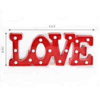 New Romantic Indoor Wall Night Lamp LOVE Letter LED NightLight Home Party Christmas Decoration Powered by battery or USB charger