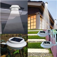 1 Piece Outdoor Sink Pathway Solar Powered Security Bright 3 LED Fence Gutter Lamp Light Garden New Arrival Light K0357 P10