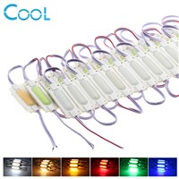 COB Injection LED Module Single Color White Warm White Red / RGB 9 LED 5730 LED Module DC12V IP67 Waterproof Lighting 20pcs/lot