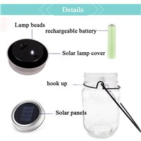 ZINUO Rechargeable Battery Solar Can Outdoor Lights Colorful Glass String Bottle Lights Sunshine Lighting For Festival Garden