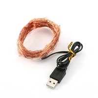5M 50 Led USB connector String Fairy Lights Garland Copper Wire  Decor Lamp  Light Tiny String Fairy Light for Party Decoration