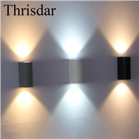 Thrisdar Modern COB 10W Waterproof LED Wall Lamp Half Cylindrical Porch Sconce Lamp Outdoor Hallway Up and Down Corridor Light