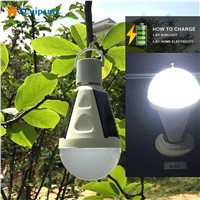 LumiParty Rechargeable 16 LED Solar Light Bulb Hook Lamp Outdoor Solar Panel Camping Lamp Garden Travel Lighting