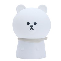 LumiParty Lovely Bear Silicone Night Lamp Sensitive Tap Control LED USB Charged Nightlight for Nursery Baby Room Mood Lamp