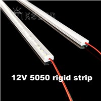 5pcs*50cm Kitchen light expert DC12V 36SMD 5050 LED Hard Rigid LED Strip Bar Light +U aluminium+flat cover 5050 led rigid strip