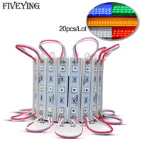 20pcs/lot DC12V 5050 SMD 3LEDs LED Module White/Warm white/Red/Green/Blue/RGB IP65 waterproof light LED advertising lamp