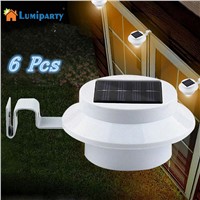 LumiParty 6 Pack Sun Power Smart LED Solar Gutter Utility Light Permanent for Houses, Fence Garden Shed Walkways Anywhere