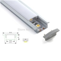 100 x 1M Sets/Lot Factory price led strip aluminium profile and AL6063 led T profile for recessed floor or ground lights