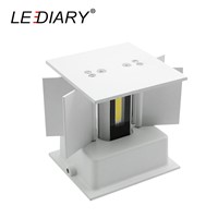 LEDIARY Waterproof LED Wall Lamp Square 110-240V Adjustable Beam Angle IP44 Porch Lights Surface Mounted Decoration Landscape