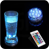 New RGB 10 leds Aquarium IP68 Pool lighting LED Underwater light lamp with IR Remote Controller for Piscina pool Coral Reef fish