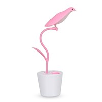 LumiParty Kids&amp;amp;#39; gift Dimmable LED Table Lamp Desk Lamp rechargeable Night light Adjustable Brightness with bird and pen holder
