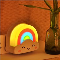 LumiParty LED Night Lights Light/Sound/Remote Control Baby Night Light Rainbow Toddler Nightlight for Kids Sensor Home Decor