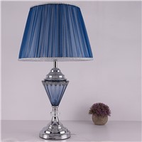 TUDA 2017 LED Table Lamps Modern Minimalist Fashion Luxury Glass Lamp Bedroom Bedside Lamp New Classic Blue Glass Lamp