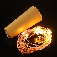 2 m 20-LED Copper Wire Light Strings with Bottle Stopper for Glass Bottle Crafts Valentine&amp;amp;#39;s Day Wedding Decoration Fairy Lights