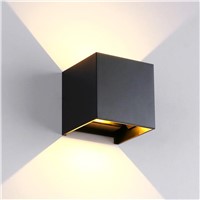 Waterproof Square Cube Round COB LED Wall Lamp Modern Indoor Outdoor Lighting Wall Lights Aluminum 7W 12W Sconce Lamps Fixtures