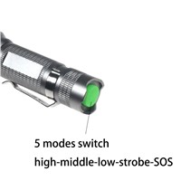 Mini Cree T6 LED Flashlight Light Zoomable Handy Pocket Penlight 5 Modes Spotlight Waterproof LED Torch Small Camping Lantern