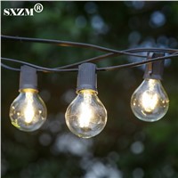 SXZM 7.6M 25pcs G40 Indoor/Outdoor Commercial Grade String Lights E12 filament bulbs Street Garden Patio Backyard Holiday