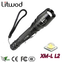 litwod Z35V5 LED Flashlights Torch 8000 lumen CREE XM-L2 zoomable led torch aluminum led flashlight linternas