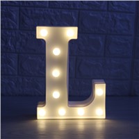 3D 26 Letter Night Light LED DIY Combination Cute Marquee Sign For Bar Coffe Decor Children Bedroom Night Light