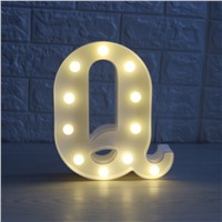 New Letters High Quality White 3d LED Night Light Marriage Birthday Party DIY Decoration Light Creative Night light Wall Lamp