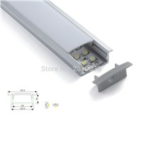 20 X 1M Sets/Lot Linear flange aluminium profile for led strips and T aluminum channel for recessed Wall or floor lamps