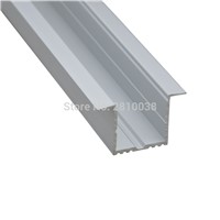 10 X 1M Sets/Lot Anodized silver aluminum profile led strip light and T type alu channel led for ceiling or wall lamps