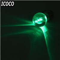 ICOCO 2pcs Creative Colorful Changing LED Flashlight Light Mini Bulb Lamp Key Chain Ring Keychain Lamp Torch Keyring Wholesale