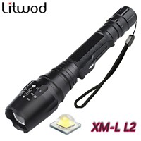 litwod LED Flashlights Torch 8000 lumen CREE XM-L2 zoomable led torch For hunting aluminum led flashlight linternas
