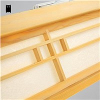 LED Wood Square Tatami Ceiling Light Fixture Japanese Korean Style Plafon Plafonier Lamp for Foyer Balcony Bedroom Living Room