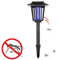 Home solar energy anti-mosquito lamp square   into the ground to insert portable dual-use insecticidal lamp LED garden lights