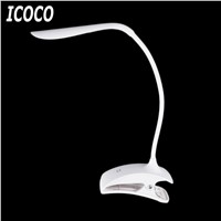 ICOCO Fashion USB / Battery Power Clip on LED Table Desk Lamp Light 14 LED Bedside Book Reading Lamp for Bed