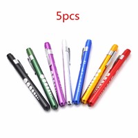 5PCs/lot Mini Waterproof Flashlight Medical Surgical Emergency Reusable Pocket Pen Light Torch for Working Camping