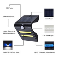 Hi-Lumix COB LED Solar Light Outdoor Solar Motion Sensor Security Wall Light Garden 3Modes Bright Lamp Atmosphere light(Back)