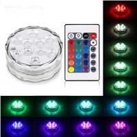 RGB Led Submersible Light Battery Operated Waterproof Underwater Swimming Pool Party Piscina Pond Lighting garden fountains chip