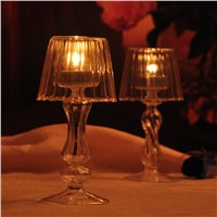 1Pc New Hot Crystal Antique Glass Vintage Tea Light Candle Holder Candle Decoration Accessories High