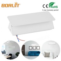 BORUIT New Modern minimalist LED aluminum lamp bedside lamp wall lamps room bathroom mirror light creative lantern white series