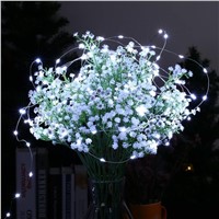 Battery Powered LED Strings Light with Remote Control 5M Flexible Silver Wire Waterproof Christmas Holiday Party Decoration