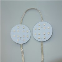 RGB full color UCS1903 IC controlled 5050 LED pixel panel;DC24V;65mm diameter;12Leds;20pcs a string with clear wire
