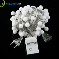 OSIDEN Globe String Light 33Ft with 80led whtie Bulbs listed for Indoor Outdoor Light Decoration for Garden,Patio,Party Wedding
