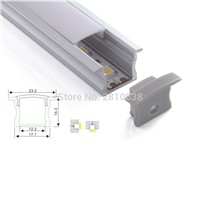 100 x 1M Sets/Lot Recessed wall aluminium profile for led strips and channel extrusion for wall or floor lights