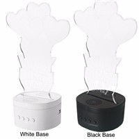 LED Alarm Clock Shape 3D Night Lights Bluetooth Speaker Music Lamp 5 colors Change Decorations lights Creative Gifts