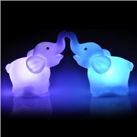 2PCS Elephant Color Changing LED Night Lights Animal Lamp Wedding Party Home Decor Wholesales NRQ24