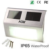 AGM LED Solar Panel Light Wall Lamp Luminaria Outdoor Garden Solar Power Sunlight IP65 Waterproof Lighting For Street Path Yards
