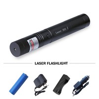 High quality Military NO 303 Green Laser Pointer Laser Pen Adjustable Focus 200mw 532nm flashlight 18650 rechargeable battery