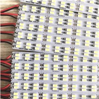 50pcs*50cm Factory Wholesale Double row DC 12V 72/84 SMD 5630 LED Hard Rigid LED Strip Bar Light brightness x bright free ship