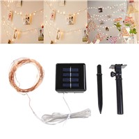 2pcs 10m 100 LED String Solar Light Garden Outdoor Party Fairy Tree Lamp Christmas Party Wedding Decor Lamp Waterproof Strings
