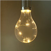 6PC/LOT Long service time LED Bulb lighting LED Solar Energy Copper Wire Bulb Hanging Lamp